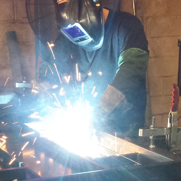 Employee welding